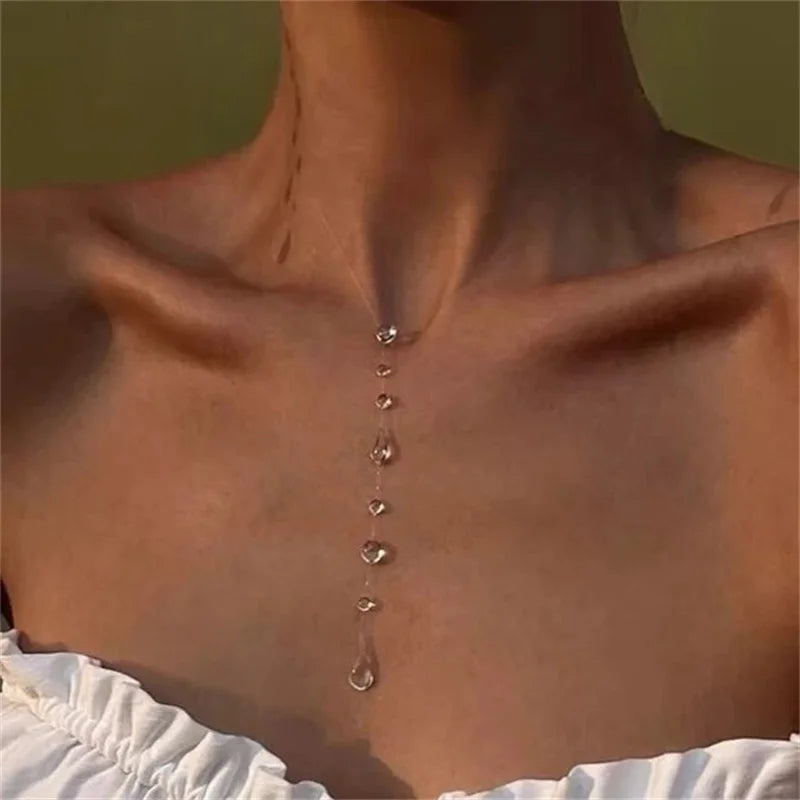 Crystal Drop Earrings - Rose Gold