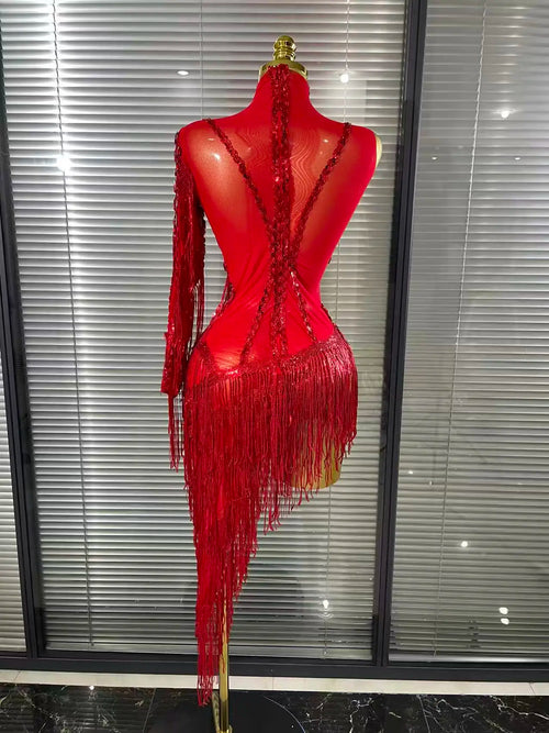 Black Leather-Look Corset Mini Dress