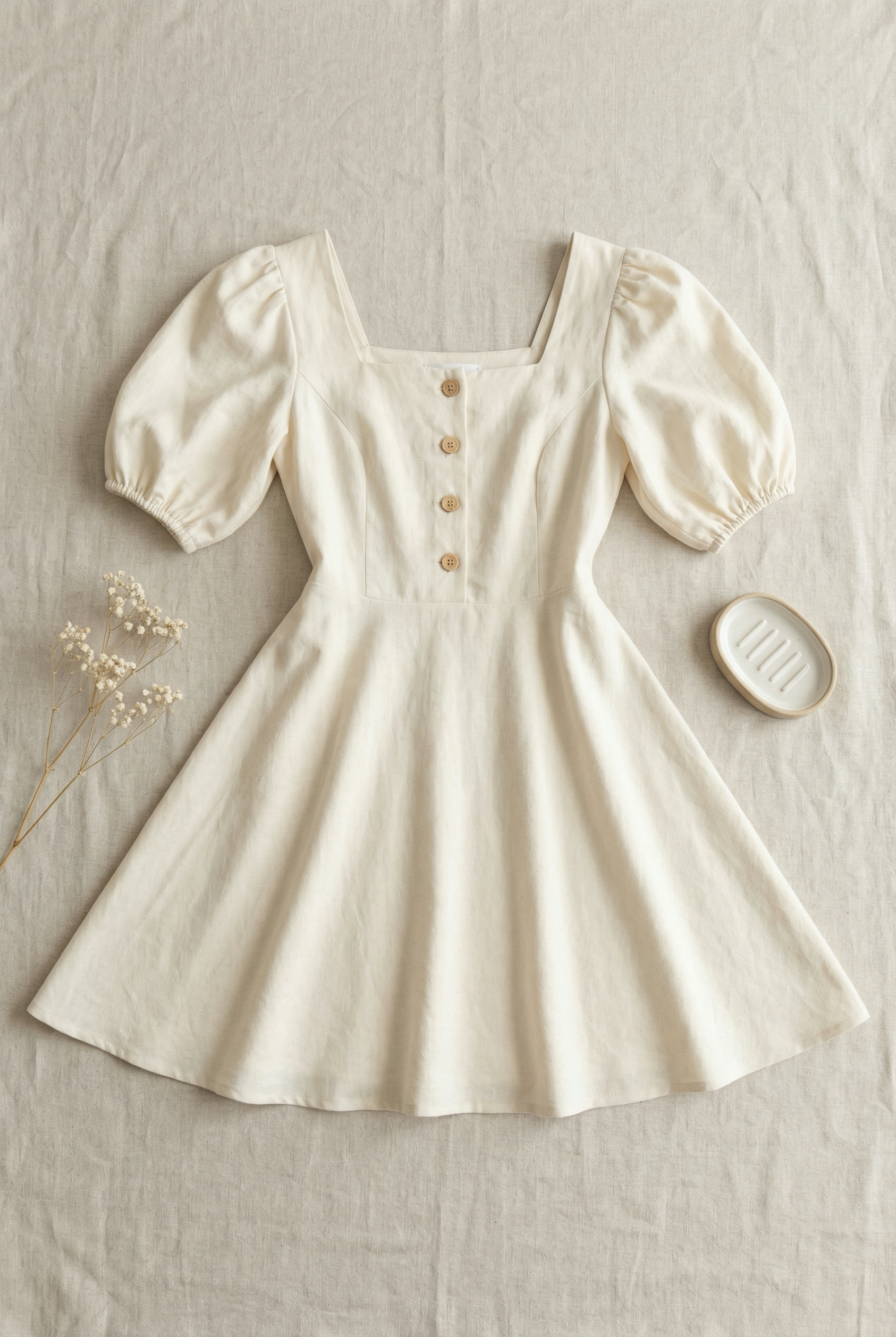 K-Street Puff Sleeve A-Line Mini